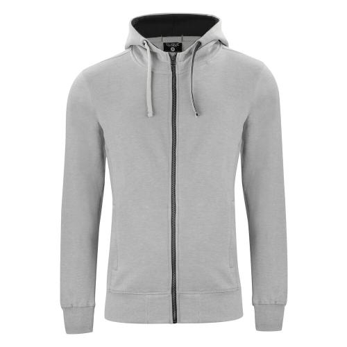 Heren vest met capuchon grijsmelange,l