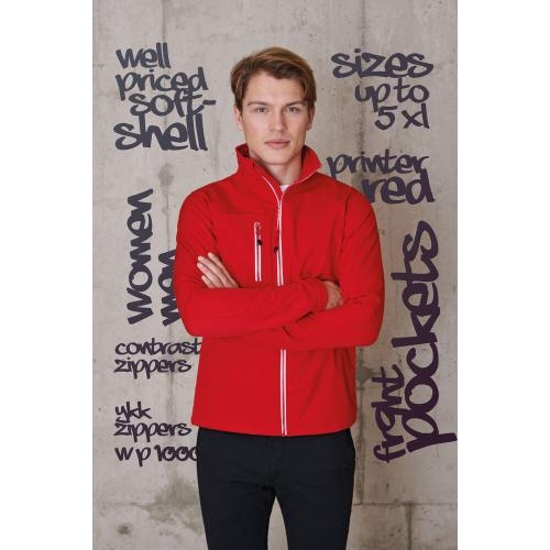 Printer Vert softshell jas blauw,l