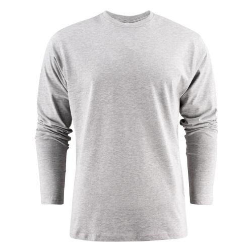 Heavy T-shirt Longsleeve grijs gemeleerd,l