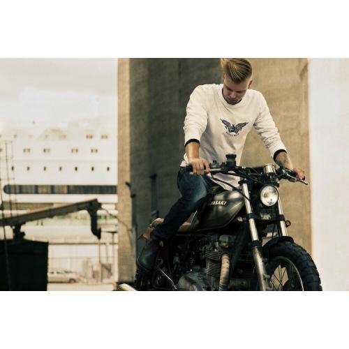 Heavy T-shirt Longsleeve wit,3xl