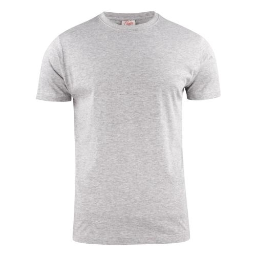 Modern licht heren T-shirt  grijs gemeleerd,l