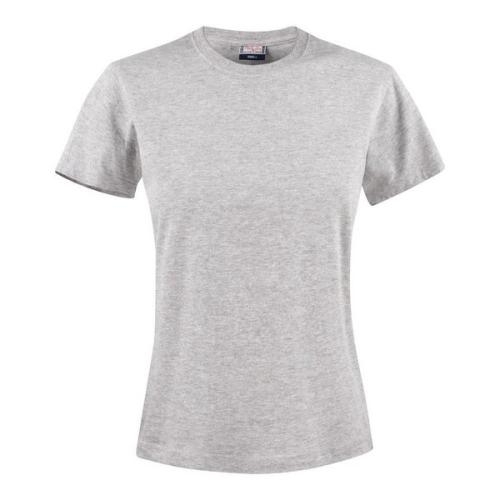Modern licht dames T-shirt grijs gemeleerd,l