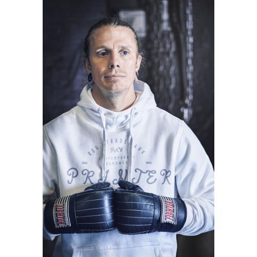 Printer Fastpitch hooded sweater wit,3xl