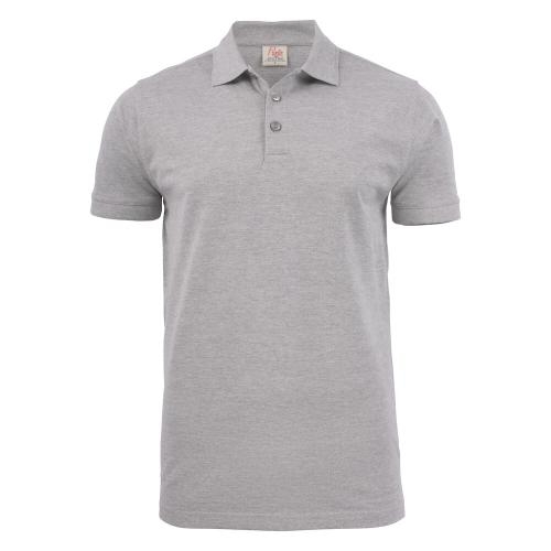 Printer polo Surf Stretch grijs gemeleerd,3xl