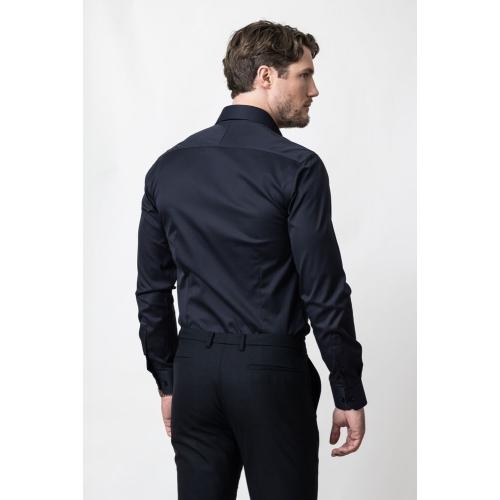 GB01 twill overhemd regular heren zwart,3xl