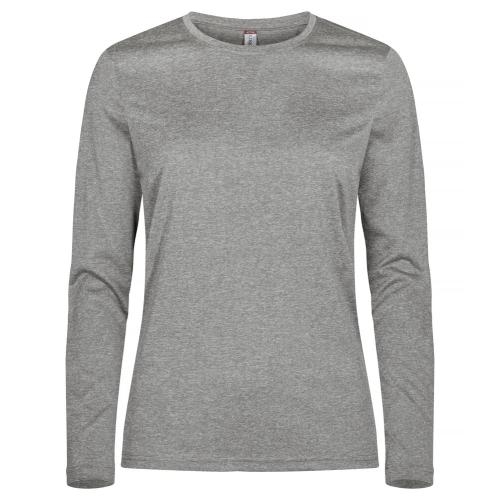 Basic Active-T longsleeve dames grijsmelange,2xl