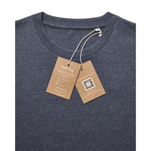 Iqoniq Manuel T-shirt ongeverfd navy,2xs