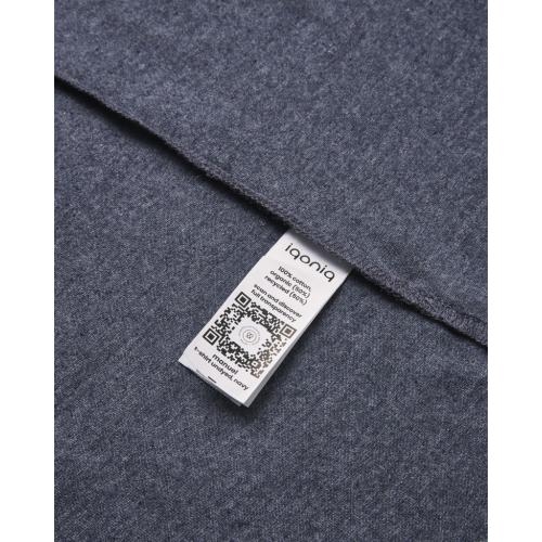 Iqoniq Manuel T-shirt ongeverfd navy,2xs