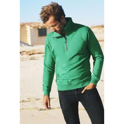 Sweatshirt Rounders half zip wit,4xl