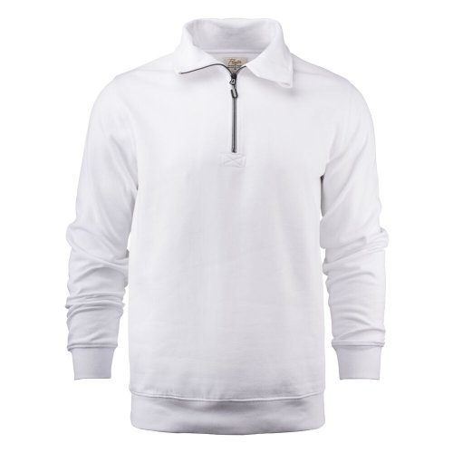 Sweatshirt Rounders half zip wit,4xl