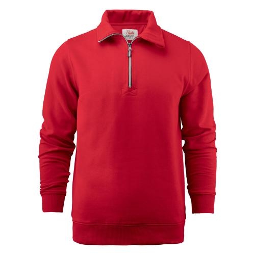 Sweatshirt Rounders half zip rood,l
