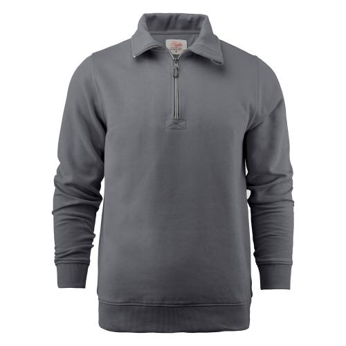 Sweatshirt Rounders half zip staalgrijs,l