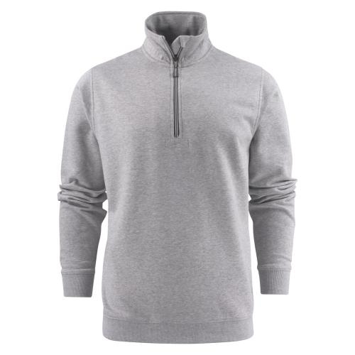 Sweatshirt Rounders half zip grijs gemeleerd,l