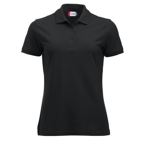 Manhattan dames polo zwart,l