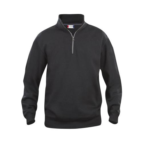 Basic halfzip zwart,3xl