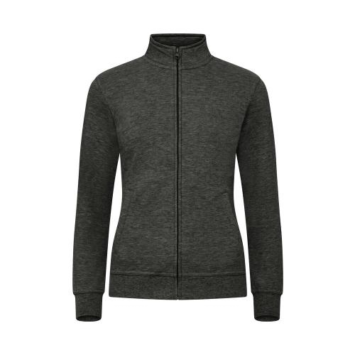 Basic cardigan dames antraciet melange,l