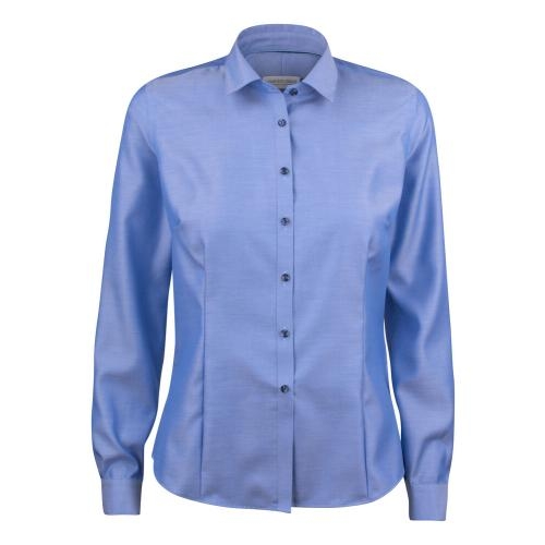 GB01 twill overhemd dames middenblauw,3xl