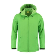 L&S Jacket Hooded Softshell  for him lime,l