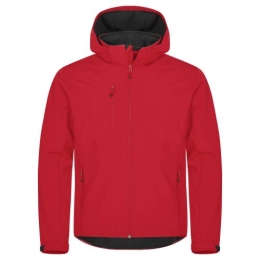 Classic Softshell jas Hoody rood,2xl