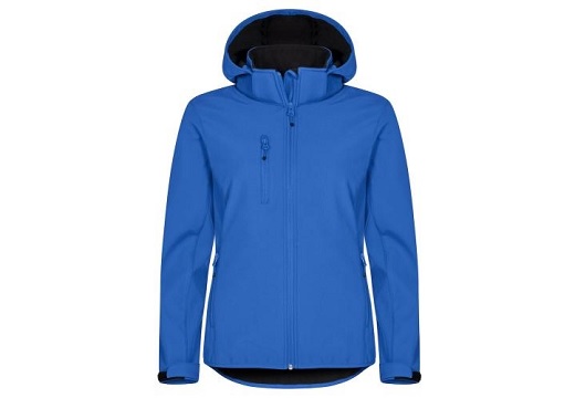 blauwe softshell jas